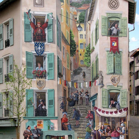Фасадните картини из улиците на Франция