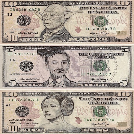 Попарт доларови банкноти